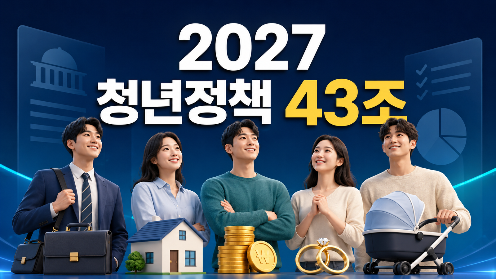 2027년 청년정책 43조 취업 주거 결혼 출산 지원 총정리